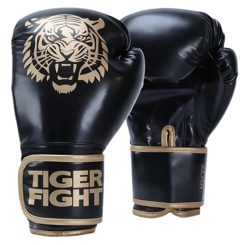 TIGER FIGHT Boxing Gloves, Pro Training Sparring, PU Leather, Muay Thai MMA Kickboxing, Men Women Adult, Heavy Punching Bag Focus Mitts Pads Workout, Ventilated Palm, one-piece foam molded inner lining, 6 8 10 12Oz - Image 14