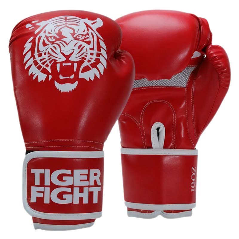 TIGER FIGHT Boxing Gloves, Pro Training Sparring, PU Leather, Muay Thai MMA Kickboxing, Men Women Adult, Heavy Punching Bag Focus Mitts Pads Workout, Ventilated Palm, one-piece foam molded inner lining, 6 8 10 12Oz - Image 9